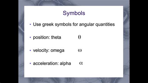 symbol of angular velocity.